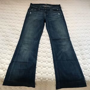 7 jeans w studs on back pocket